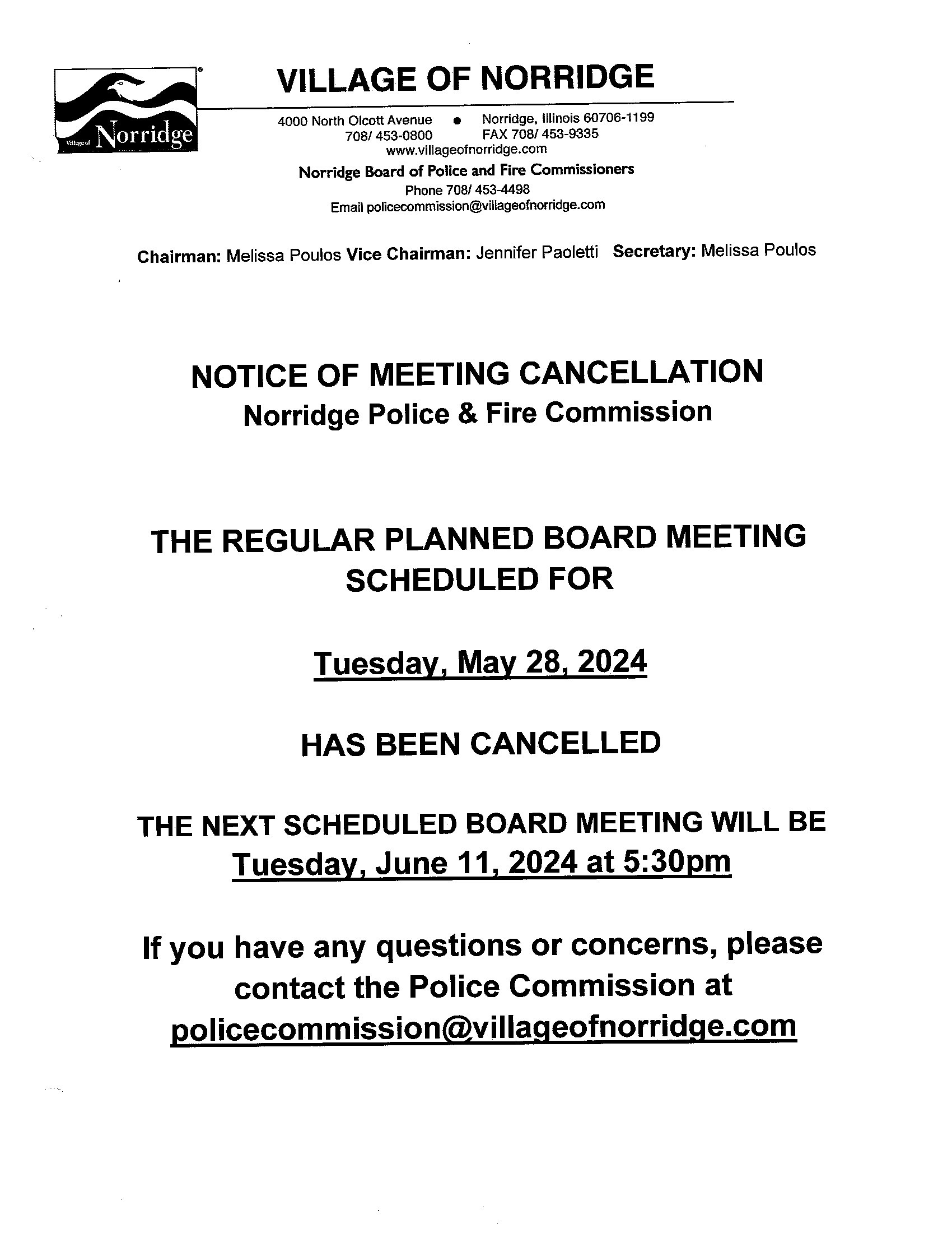 Cancellation 5-28-24